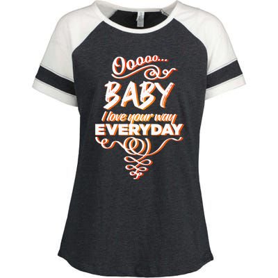 LyricLyfe Baby I Love Your Way By Peter Frampton Enza Ladies Jersey Colorblock Tee