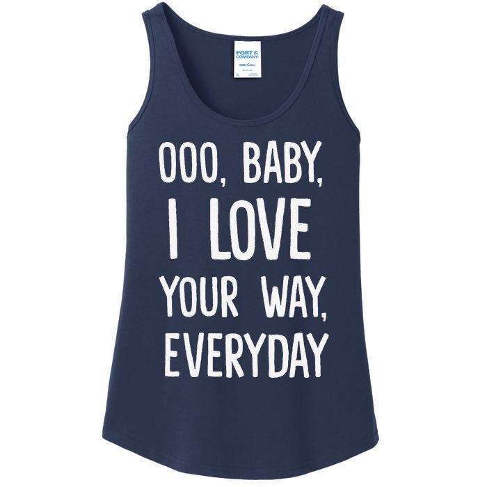 Lyriclyfe Baby I Love Your Way By Peter Frampton Ladies Essential Tank