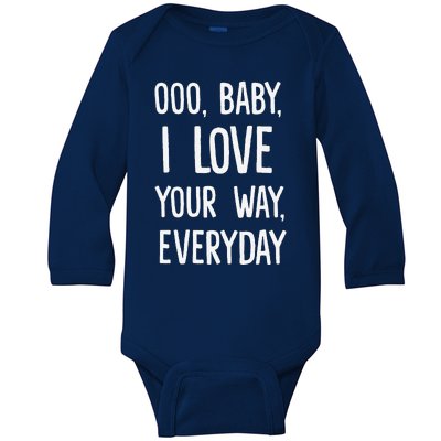 Lyriclyfe Baby I Love Your Way By Peter Frampton Baby Long Sleeve Bodysuit