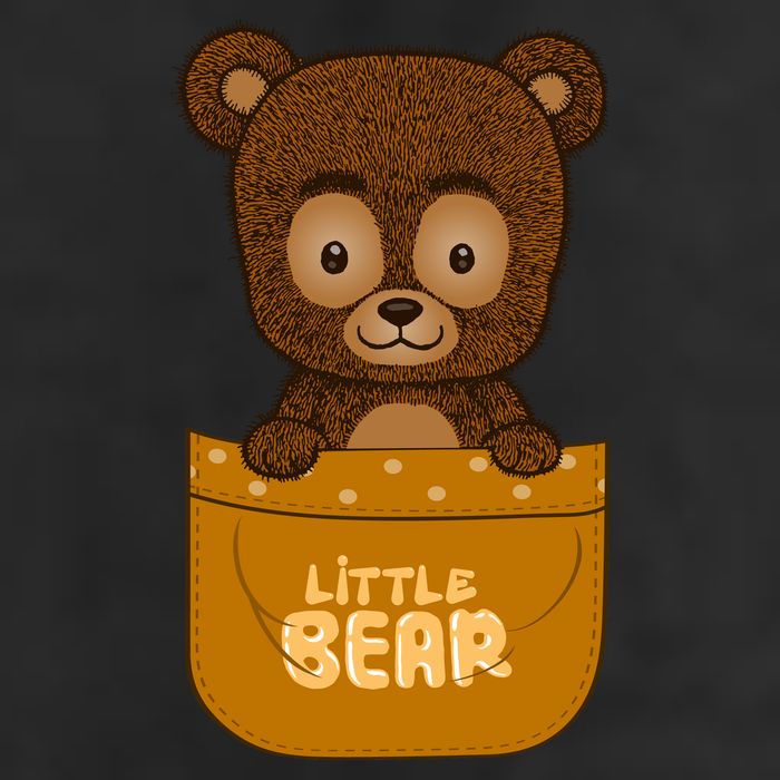 Little Bear Inside The Pocket 7 Panel Mesh Trucker Snapback Hat