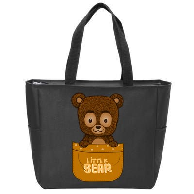 Little Bear Inside The Pocket Zip Tote Bag