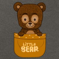 Little Bear Inside The Pocket Cotton Canvas Backpack