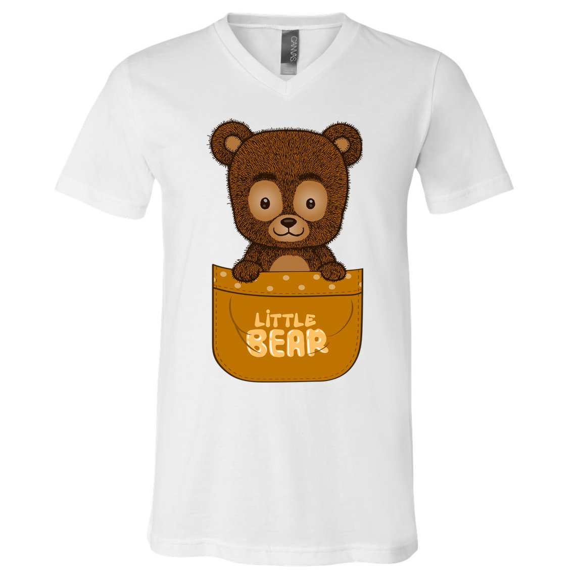 Little Bear Inside The Pocket V-Neck T-Shirt