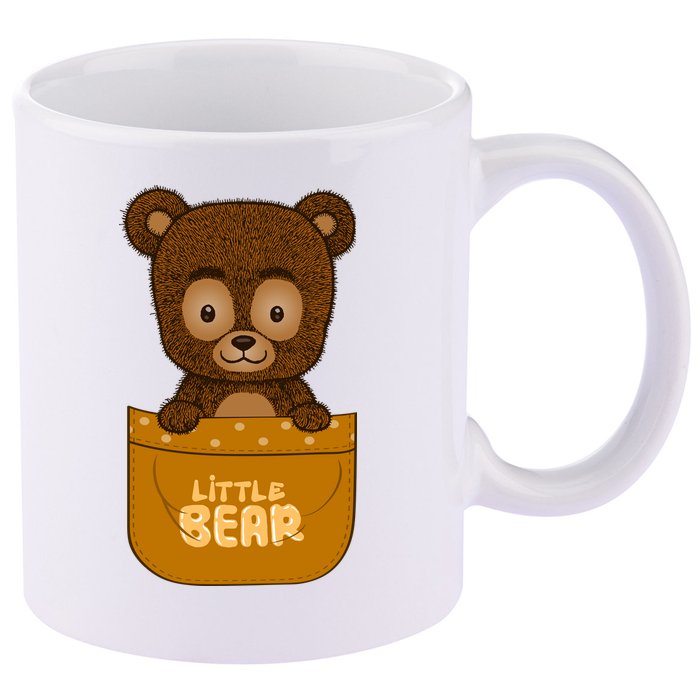 Little Bear Inside The Pocket 11oz C Handle Ceramic Mug