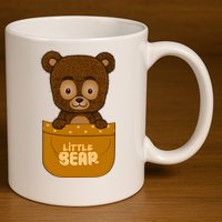 Little Bear Inside The Pocket 11oz C Handle Ceramic Mug