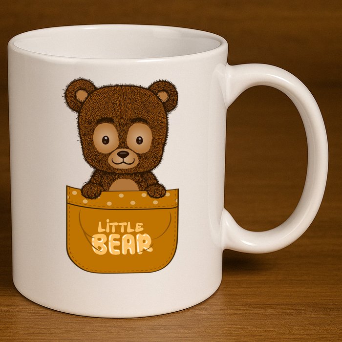 Little Bear Inside The Pocket 11oz C Handle Ceramic Mug