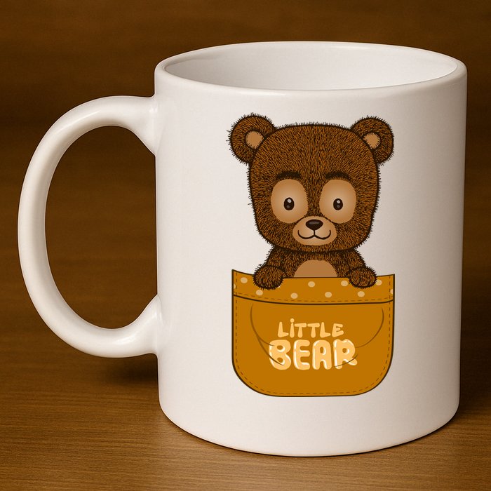 Little Bear Inside The Pocket 11oz C Handle Ceramic Mug