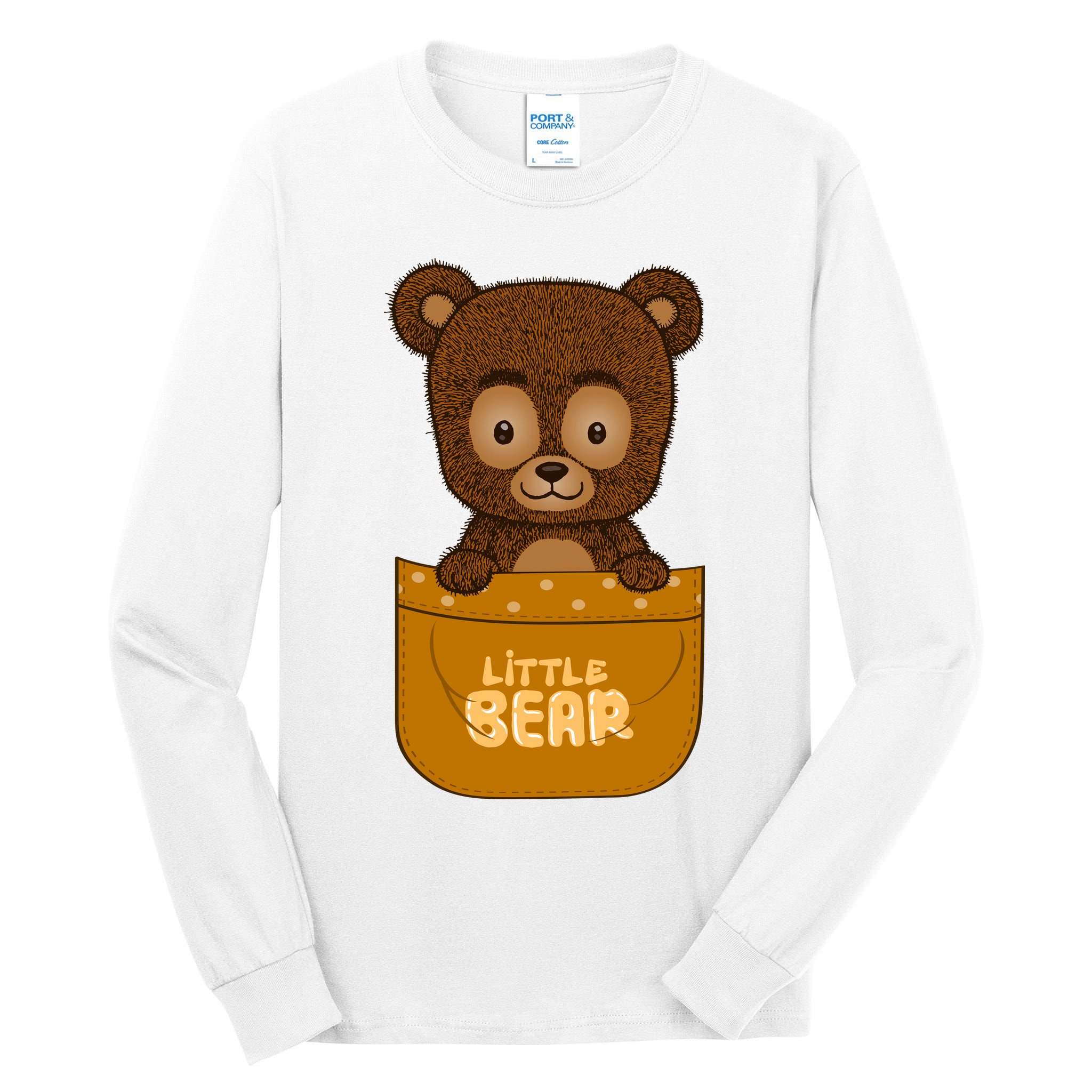 Little Bear Inside The Pocket Tall Long Sleeve T-Shirt