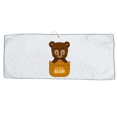Little Bear Inside The Pocket Large Microfiber Waffle Golf Towel