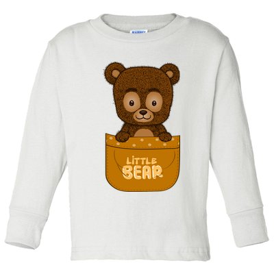 Little Bear Inside The Pocket Toddler Long Sleeve Shirt