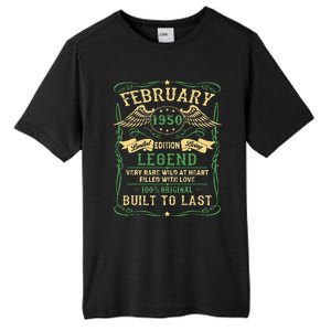 Legend Born In FEBRUARY 1950 73th Birthday Gift Tall Fusion ChromaSoft Performance T-Shirt