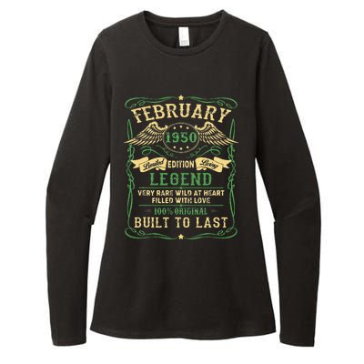 Legend Born In FEBRUARY 1950 73th Birthday Gift Womens CVC Long Sleeve Shirt