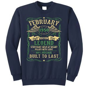 Legend Born In FEBRUARY 1950 73th Birthday Gift Sweatshirt