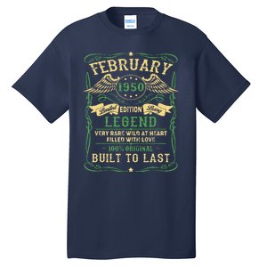 Legend Born In FEBRUARY 1950 73th Birthday Gift Tall T-Shirt