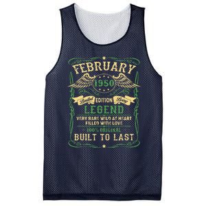 Legend Born In FEBRUARY 1950 73th Birthday Gift Mesh Reversible Basketball Jersey Tank