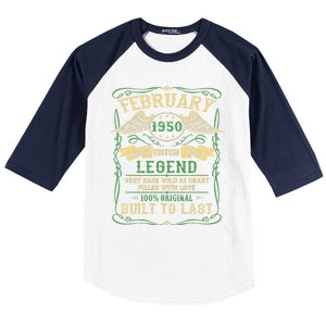 Legend Born In FEBRUARY 1950 73th Birthday Gift Baseball Sleeve Shirt