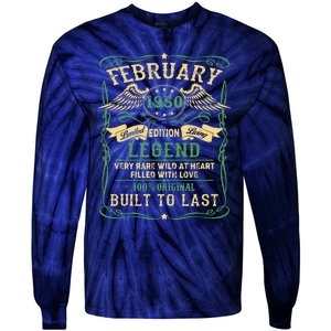 Legend Born In FEBRUARY 1950 73th Birthday Gift Tie-Dye Long Sleeve Shirt