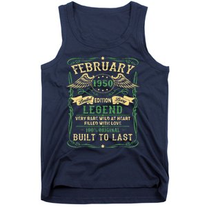 Legend Born In FEBRUARY 1950 73th Birthday Gift Tank Top