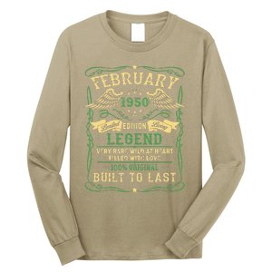 Legend Born In FEBRUARY 1950 73th Birthday Gift Long Sleeve Shirt