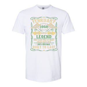 Legend Born In FEBRUARY 1950 73th Birthday Gift Softstyle CVC T-Shirt