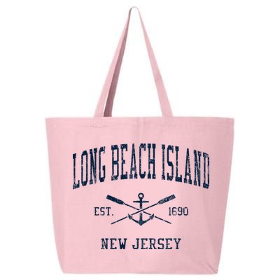 Long Beach Island Nj Vintage Crossed Oars & Boat Anchor 25L Jumbo Tote