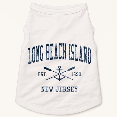 Long Beach Island Nj Vintage Crossed Oars & Boat Anchor Doggie Tank