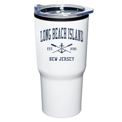 Long Beach Island Nj Vintage Crossed Oars & Boat Anchor Tumbler