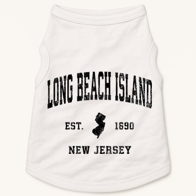 Long Beach Island New Jersey Nj Vintage Established Athletic Sports Doggie Tank