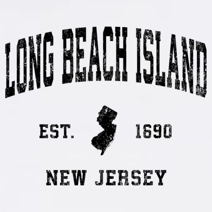 Long Beach Island New Jersey Nj Vintage Established Athletic Sports Beanie
