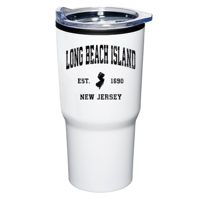 Long Beach Island New Jersey Nj Vintage Established Athletic Sports Tumbler
