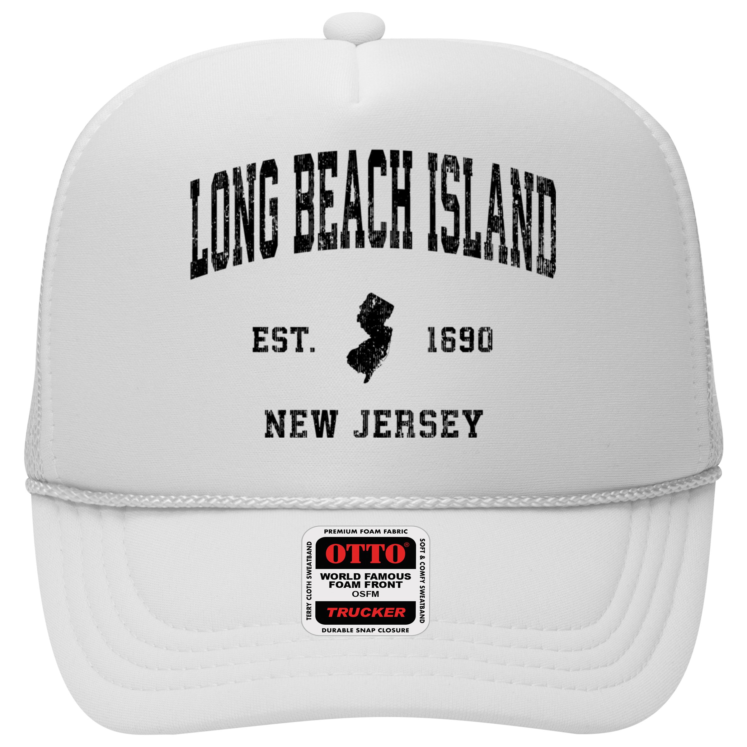 Long Beach Island New Jersey Nj Vintage Established Athletic Sports Hat