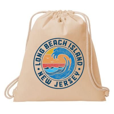 Long Beach Island New Jersey Lbi Vintage Drawstring Bag