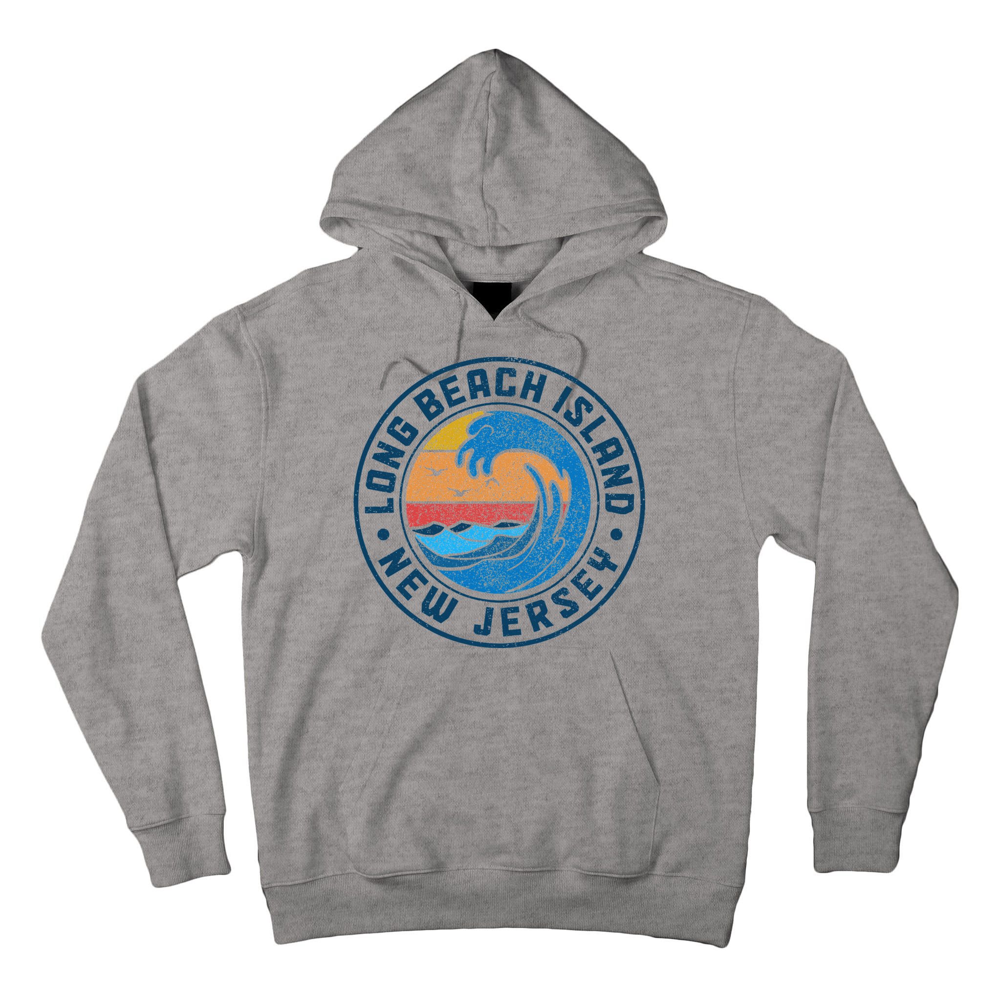 Long Beach Island New Jersey Lbi Vintage Tall Hoodie