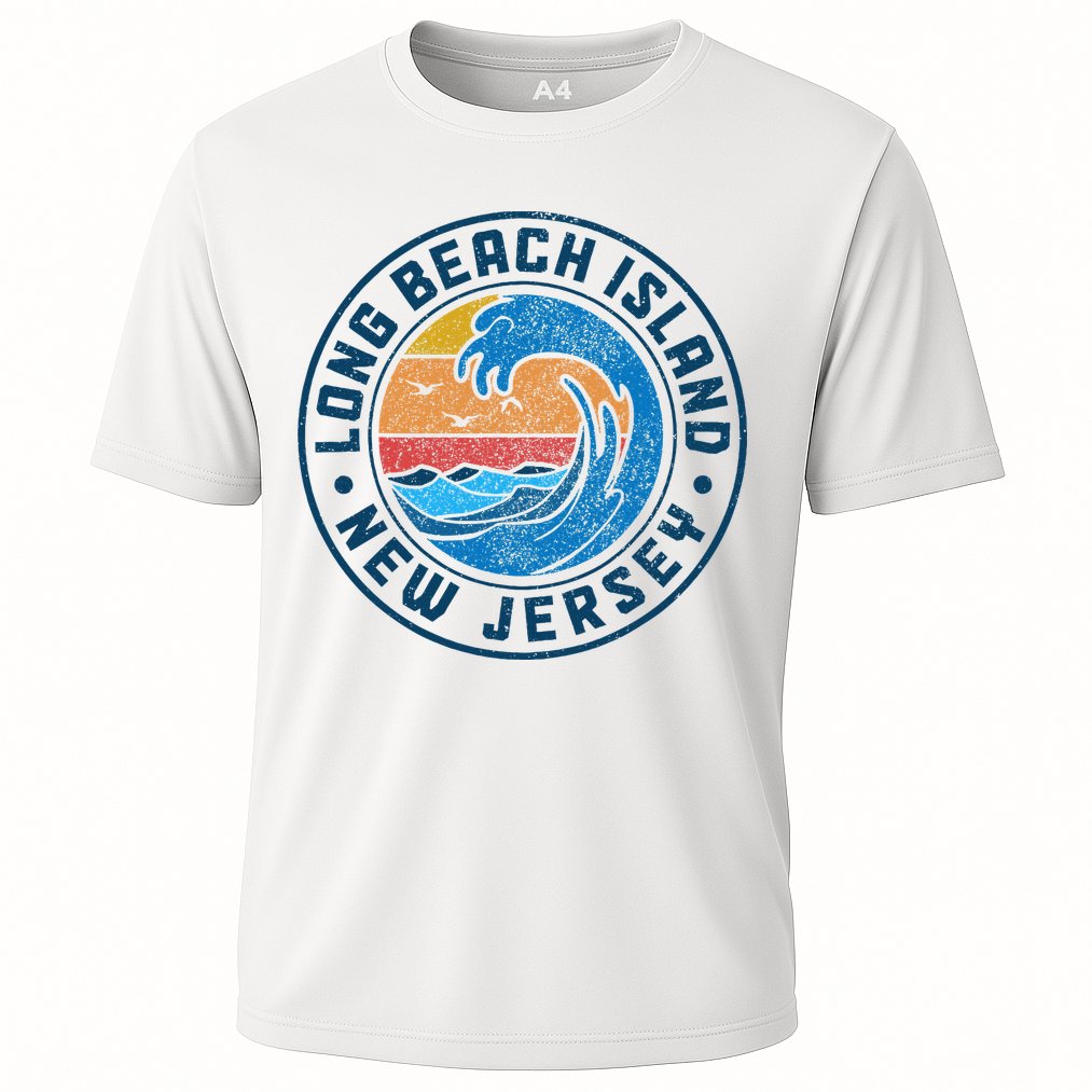 Long Beach Island New Jersey Lbi Vintage Performance Shirt