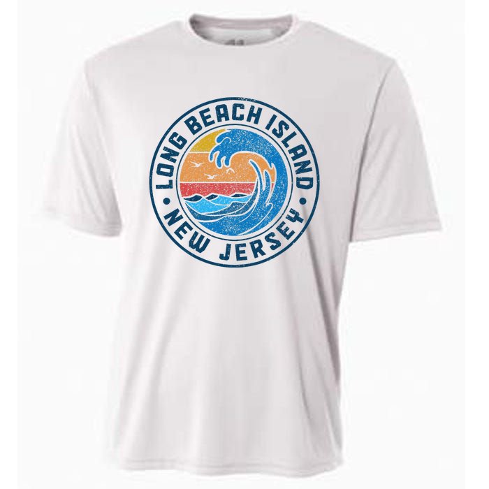 Long Beach Island New Jersey Lbi Vintage Cooling Performance Crew T-Shirt