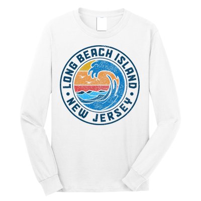 Long Beach Island New Jersey Lbi Vintage Long Sleeve Shirt