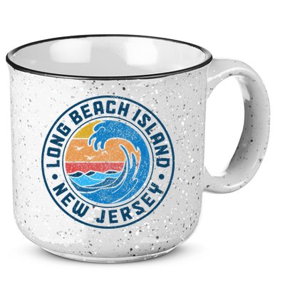 Long Beach Island New Jersey Lbi Vintage 15oz Campfire Ceramic Mug