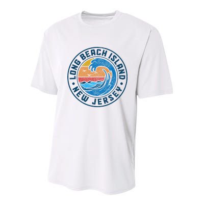 Long Beach Island New Jersey Lbi Vintage Youth Performance Sprint T-Shirt