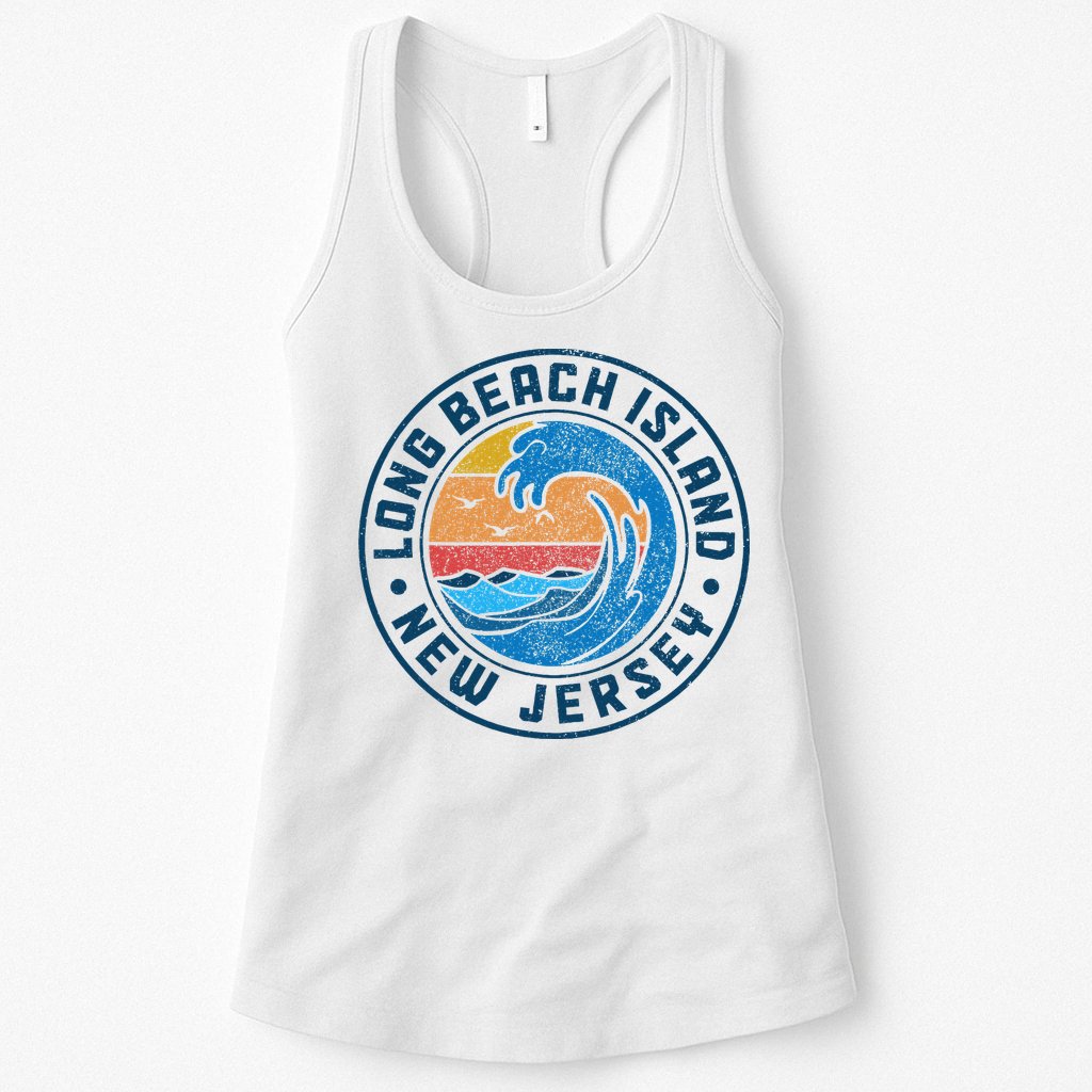 Long Beach Island New Jersey Lbi Vintage Womens Tank Top