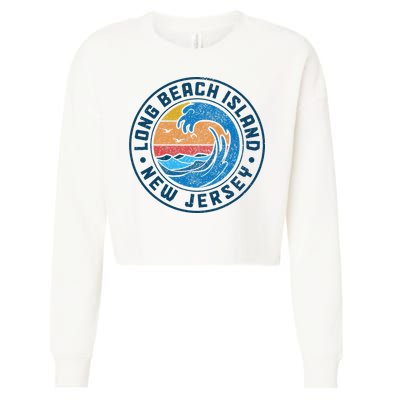 Long Beach Island New Jersey Lbi Vintage Cropped Pullover Crew