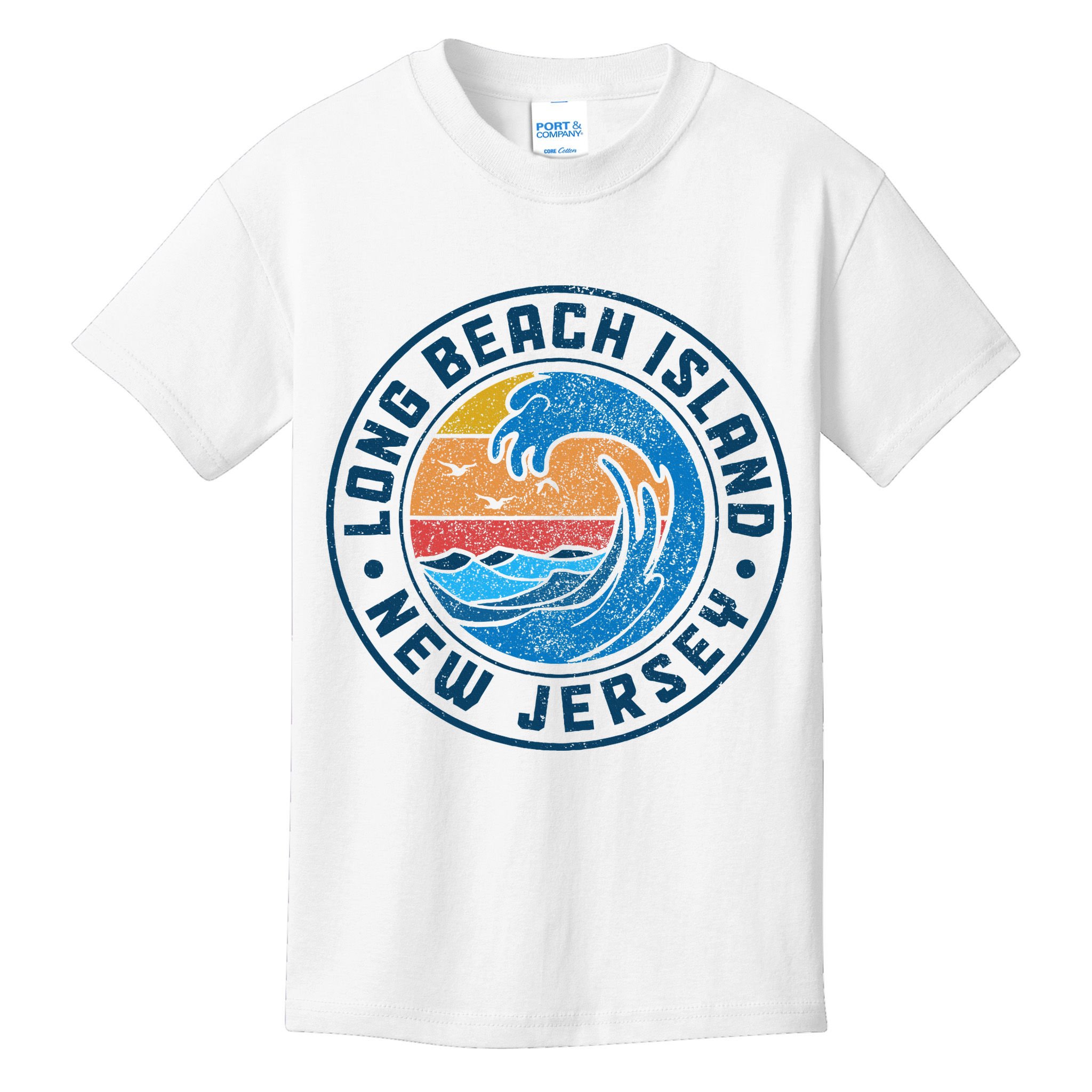 Long Beach Island New Jersey Lbi Vintage Kids T-Shirt