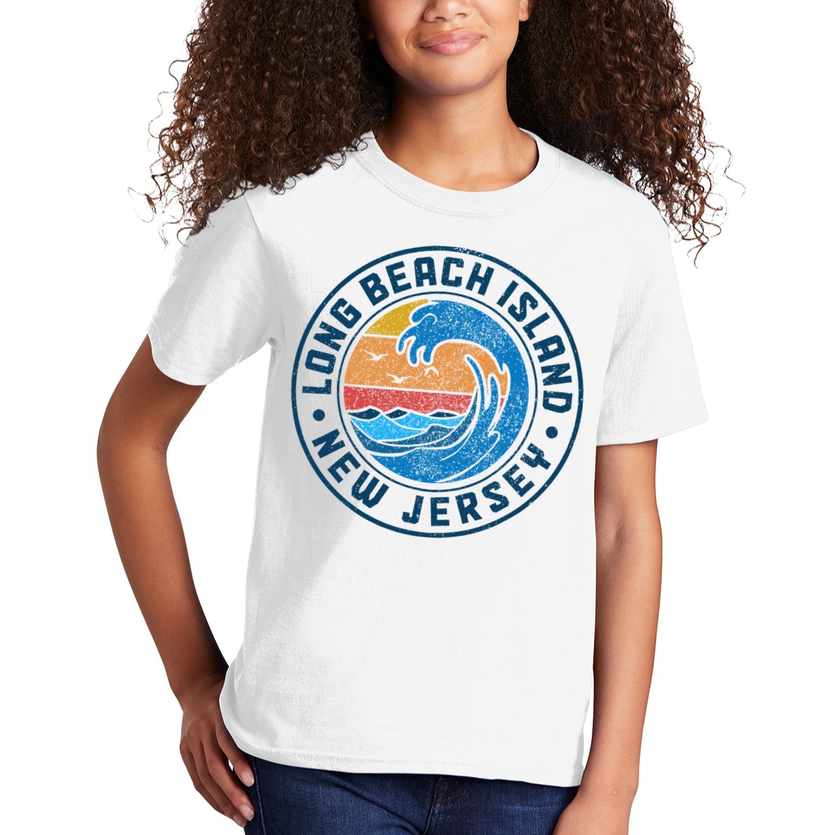 Long Beach Island New Jersey Lbi Vintage Kids T-Shirt