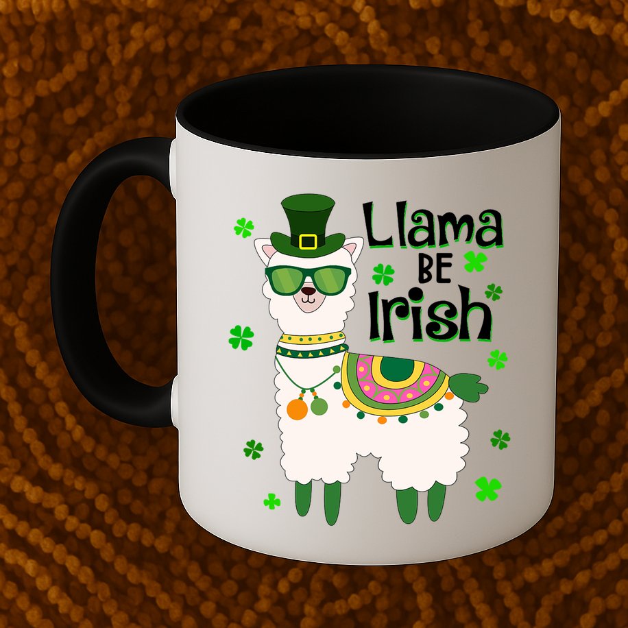 Llama Be Irish St Patrick's Day Funny Mug