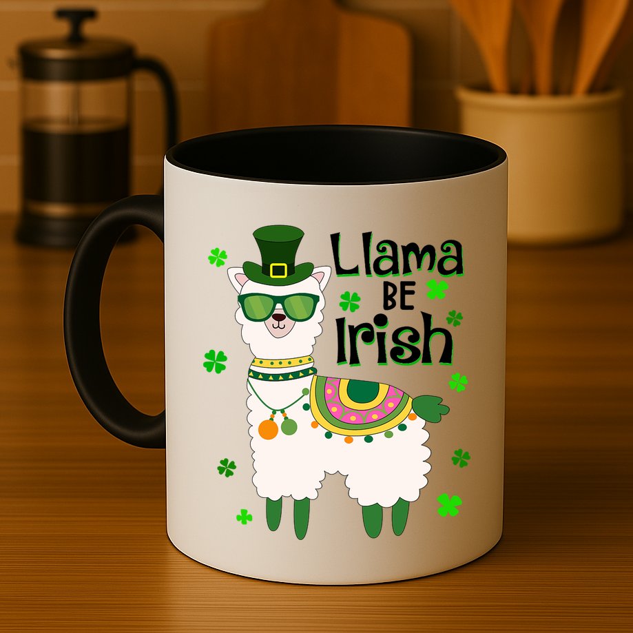 Llama Be Irish St Patrick's Day Funny Mug