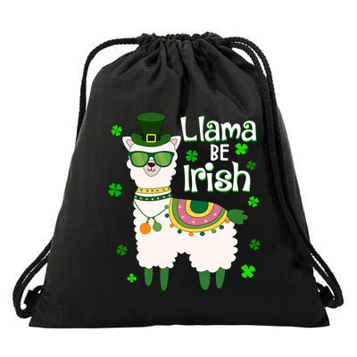 Llama Be Irish St Patrick's Day Funny Drawstring Bag