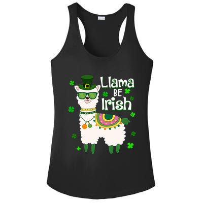 Llama Be Irish St Patrick's Day Funny Ladies PosiCharge Competitor Racerback Tank