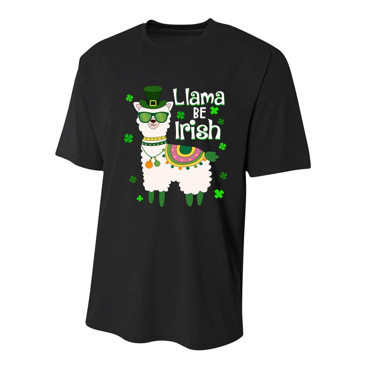 Llama Be Irish St Patrick's Day Funny Youth Performance Sprint T-Shirt