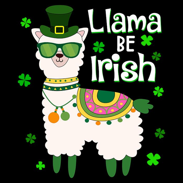 Llama Be Irish St Patrick's Day Funny Youth Performance Sprint T-Shirt