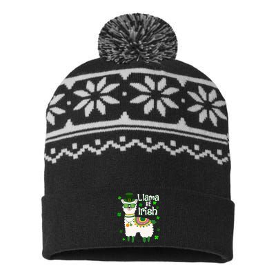 Llama Be Irish St Patrick's Day Funny USA-Made Snowflake Beanie