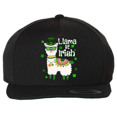 Llama Be Irish St Patrick's Day Funny Wool Snapback Cap